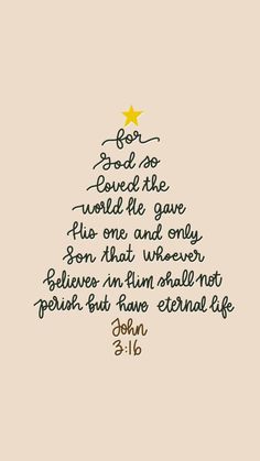 a handwritten christmas tree with the words, be so loved he gave his one and only