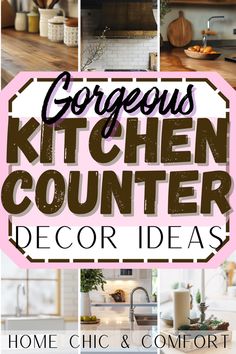 kitchen countertop decor, kitchen counter styling, kitchen counter organization, kitchen counter decor ideas, kitchen countertops, kitchen counters, kitchen decorating ideas Kitchen Counter Decor Ideas, Kitchen Countertop Decor Ideas, Counter Styling, Countertop Decor Ideas, Kitchen Counter Styling, Clever Kitchen Hacks, Counter Decor Ideas, Small Kitchen Gadgets, Kitchen Countertop Decor