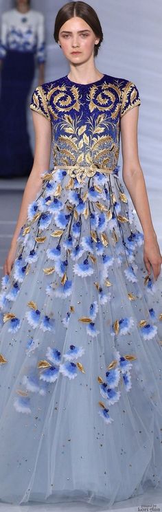 Gold High Fashion, Floral Gowns, Georges Hobeika Couture, Hobeika Couture, Sukienki Maksi, 파티 드레스, Georges Hobeika, Couture Mode