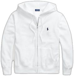 Ralph Lauren Fleece, Ralph Lauren Hoodie, Ralph Lauren Long Sleeve, Sweat Hoodie, Women Hoodies Sweatshirts, Ralph Lauren Womens, White Hoodie, Zip Sweatshirt, White Sweatshirt