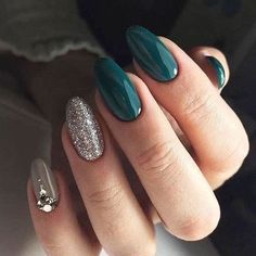 Uñas Ideas, Fall Nail Trends, Fall Nail Art Designs, Nail Colors Winter, Green Nail, Best Nail Art Designs, Fall Nail Art, Acrylic Nail Art