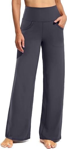 Amazon.com: Promover Women's Wide Leg Yoga Pants 30" High Waist Bootcut Sweatpants for Workout Lounge Stretch Pants with Pockets Loose (Black, L) : Clothing, Shoes & Jewelry Lounge Sweatpants, Bootleg Pants, Wide Leg Yoga Pants, Woman Yoga, Sweatpants With Pockets, Yoga Pants With Pockets, Wide Leg Sweatpants, Fun Pants, Women Yoga