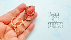 Make Hoop Earrings, Diy Jewelry For Beginners, Diy Earrings Tutorial, Jewelry For Beginners, Wire Beads, Easy Diy Jewelry, Earring Tutorial, I Will Show You