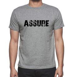 ASSURE, Grey, Men's Short Sleeve Round Neck T-shirt 00018 6 Letter Words, Mens Zip Hoodie, Ethical Clothing, Men's Graphic T Shirt, Tee Shirt Homme, Men Short Sleeve, Printed Shorts, Neck T Shirt, Short Sleeve Tee