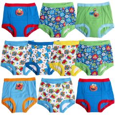 PRICES MAY VARY. Super soft combed cotton outer shell surrounds the polyester mesh intended to teach you child to acknowledge and act upon small leaks. POTTY TRAIN WITH YOUR FAVORITE CHARACTERS: Elmo, Big Bird, Cookie Monster, Abby, Oscar and more Available in a 3pk, 7pk and 10pk - sizes 18M, 2T, 3T and 4T All pack sizes are designed tagless for maximum comfort Official authorized licensed product brought to you by handcraft Elmo Potty, Potty Training Fun, Potty Training Rewards, Toddler Potty, Toddler Potty Training, Disney Boys, Training Pants, Potty Training, Big Bird