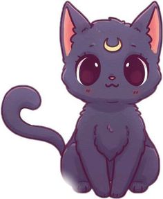 Luna sailor moon Cartoon Cat, Tumblr, Anime, White, Kawaii