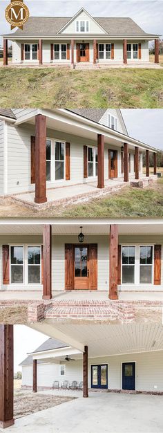 the before and after shots of this ranch house