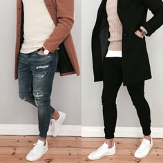 See this Instagram photo by @streetstylegents • 4,028 likes Elegante Casual, Men Fashion Casual Outfits, Mens Winter Fashion, Left Or Right, Mens Casual Outfits, Fashion Lookbook, Mens Fashion Trends, Outfit Casual, Men Winter