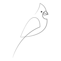 the outline of a bird on a white background