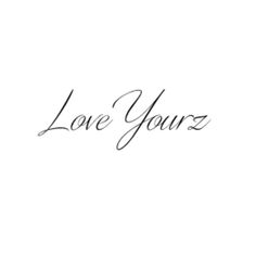 the word love youz written in cursive writing on a white background with black ink