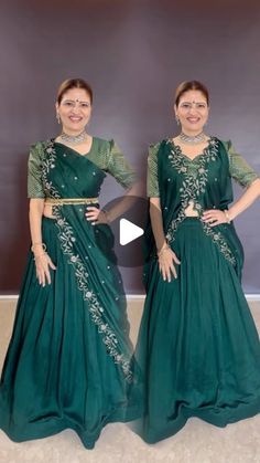 Heena Gehani on Instagram: "“Say goodbye to fussy drapes! 🌿✨ Sharing two super easy dupatta draping styles for this gorgeous green lehenga that will keep your hands free to dance, eat, and enjoy the festivities hassle-free! 💃💕 Which one’s your favorite? Let me know below! 👇”

Elegance redefined in this stunning emerald green lehenga adorned with delicate floral embroidery—perfect for making a graceful statement at any celebration! 🌸✨

Received this beautiful lahenga from @shyamalacollections 

Check out their page for more such gorgeous collection." Dupatta Draping Styles, Green Lehenga, Indian Outfits, Floral Embroidery, Festival