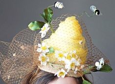 Fascinator, Kentucky Derby Hat, Preakness, Belmont Stakes, Breeder's Cup, Steeplechase, Queen Bee, Luncheon Hat, Derby Hat, Style F-12/1 - Etsy Yellow Fascinator, Crazy Hat Day, Royal Ascot Hats, Belmont Stakes, Ascot Hats, Crazy Hats, Flower Fascinator, Kentucky Derby Party, Tea Party Hats