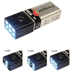 four different types of batteries are shown