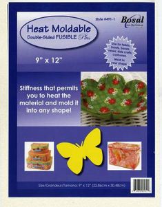 a package of heat mouldable paper with flowers and butterflies on the front,