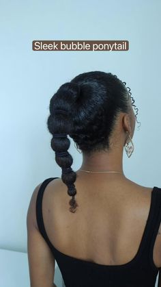 Hair Styles Ideas, Bubble Ponytail, Protective Hairstyles For Natural Hair, Quick Natural Hair Styles, Girls Natural Hairstyles, Pelo Afro, Styles Ideas