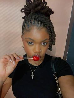 Homecoming Locs Hairstyles, Retwist Locs Style Female, Females With Dreads Locs, Locs Bleached Tips, Down Locs Hairstyles For Women, Locs Shoulder Length Styles, Loc Women Hairstyles, Dreadlocs Styling Ideas For Women, Loc Hairstyles For Short Hair