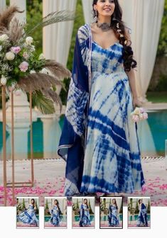 Indian Festive Wear Women, Tie Died Outfits Traditional, Tie And Dye Dresses Indian Kurti, Tie Dye Indian Outfit, Tie Dye Outfits Indian, Tie Dye Suits Indian, Shibori Kurti Designs, Bandhani Dress Designs Indian Kurti, Tie And Dye Dresses Indian