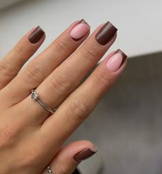 Nail Inspired, Nails Arts, Nail Decor, Subtle Nails, Diamond Glitter, Dip Powder Nails, Brown Nails, Autumn Nails, Minimalist Nails