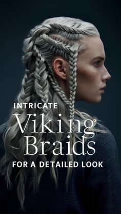 Stay stylish on camping trips with these Viking braids. Check out our site for practical and easy tutorials. Save this pin for your next outdoor adventure! #CampingBraids #VikingHairstyles #OutdoorStyles Viking Shield Maiden Hair, Viking Hair Braids, Native Braids, Womans Viking Hairstyles, Easy Viking Hairstyles Women, Nordic Braids, Historical Viking Hair, Easy Viking Hair