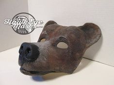 Grizzly Bear mask wildlife forest Animal costume bear Bear Totem, Bear Leather, American Black Bear, Bear Mask, Masquerade Mask, Grizzly Bear, Black Bear, Functional Art, Forest Animals