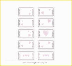 printable valentine's day gift tags with hearts on the front and back side