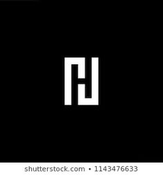 the letter h is made up of two intersecting lines in black and white, as well as