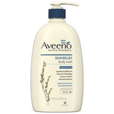 Aveeno Skin Relief Body Wash for soothing relief of dry, itchy skin This creamy body wash gently cleanses while removing dirt, oil and bacteria Works to preserve your skin's natural moisture barrier for soft, smooth and healthy-looking skin Enriched with soothing oat, this unique formula helps to nourish skin Suitable for daily use, it is gentle enough for sensitive skin and leaves skin feeling moisturized This dry skin body wash is allergy-tested, soap-free and dye-free Skin relief body wash fr Walmart List, Dry Skin Body Wash, Body Wash For Dry Skin, Sulfate Free Body Wash, Aveeno Skin Relief, Perfume Versace, Best Body Wash, Dermatologist Recommended Skincare, How To Grow Eyebrows