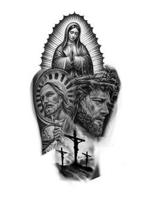 Mexican Tattoo Ideas For Men, Christian Tattoo Ideas For Men, Tattoo Hearts, Name Tattoos On Arm, Tattoo Perna, Wreath Tattoo, Lady Guadalupe, Mary Tattoo, Cherry Tattoos