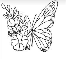 a butterfly with flowers on it's wings