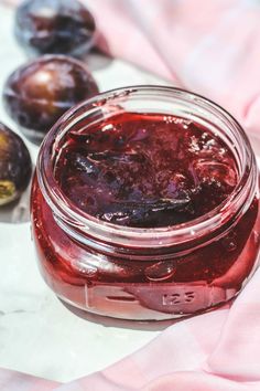 an image of plum jam in a jar