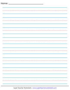 lined paper with lines in the middle and one line at the bottom that has writing on it