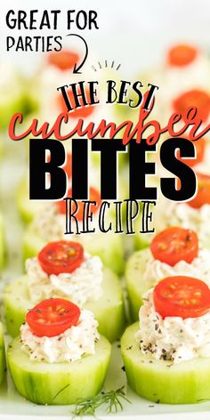 the best cucumber bites recipe ever