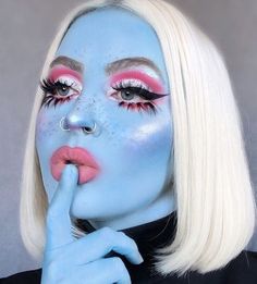 Alien Makeup, Alien Halloween, Drag Make-up, Face Art Makeup, Drag Makeup, Halloween Makeup Inspiration, Trash Polka, Feeling Pretty, Fx Makeup