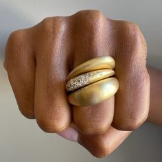 Rings Stack, Dope Jewelry Accessories, Golden Rings, Stack Rings, Stack Ring, Jewels Rings, Bling Rings