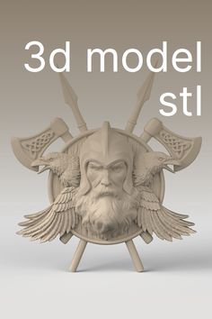 Highly detailed original 3d model in STL format  - which you can print on a 3D printer or cut it out on an CNC (Computer Numerical Control) router. Cnc Carving Design, Viking Pagan, Cnc Designs, Hobby Cnc, Cnc Router Projects, Cnc Wood Carving, Router Cnc, Router Projects, Digital Sculpting