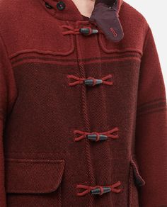 100% Virgin wool Duffel Coat, Logo Company, Color Composition, Zegna Shoes, Burberry Hat, Duffle Coat, C P Company, Red Coat, Jacket Design