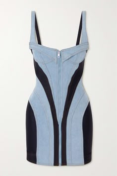 Mugler Corset, Black Bustier, Blue Corset, Womens Denim Dress, Denim Corset, Mini Sundress, Cute Crop Tops, Denim Mini Dress, Looks Chic