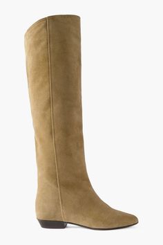 These Skarlet knee high boots from Isabel Marant are crafted in Italy from suede and feature a slight heel, pointed toe, pull-on style, and leather sole. Parisian Boho, Suede Knee Boots, Boots For Woman, To Buy List, Slouchy Boots, Loungewear Luxury, Boots Suede, Buy List, Boot Pumps