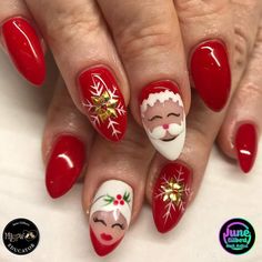 A Christmas Story Nails, Christmas Nails Santa, Nails Training, Fly Nails, Hot Nail Designs, Santa Nails, December Nails, Christmas Gel Nails, Gel Nails Diy