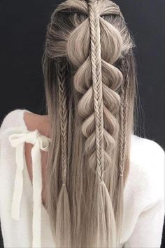 Unique Wedding Hairstyles, Cool Braids, Trending Hairstyles, Formal Hairstyles, Braids For Long Hair, Box Braids Hairstyles, Winter Hairstyles, Diy Hair, Brunette Hair Color