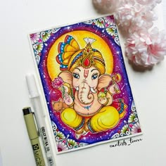 Bal Ganesha Watercolour Painting Bal Ganesha Painting, Ganesh Art Paintings Beautiful, Ganesha Art Drawing Paintings, Ganpati Paintings Acrylics, Drawing Of Ganesh Ji, Ganesha Art Drawing, Ganesh Ji Painting, Ganpati Bappa Drawing, Ganesh Ji Drawing