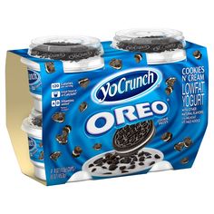 yocrunch oreo cookies and cream ice cream, 12 fl oz each