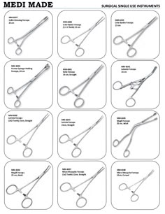 the instructions for medical scissors are shown in black and white, with pictures of them