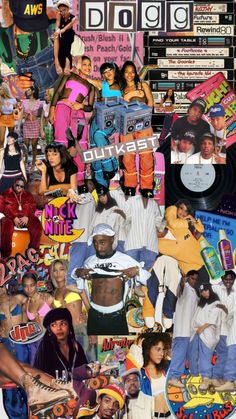 collage of hip hops and other music related items