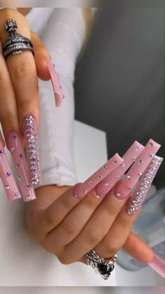 Colored Acrylic Nails, Glow Nails, Dope Nail Designs, Exotic Nails, Acrylic Nails Coffin Pink