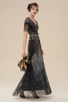 Black Gatsby Dress, Gatsby Dresses, Cuffs Design, Gatsby Look, Great Gatsby Dresses, Flapper Dresses, 1920s Dresses, Gatsby Dress, Bodycon Cocktail Dress