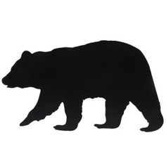 a black bear silhouetted against a white background