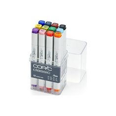 Copic Classic Markers, Basic Set, 12 Markers This 12 color basic set includes bright, bold primary and secondary colors that are commonly used in design. This set is great for sketching, drawing and beginning your Copic Classic collection. Colors include 100, B14, B29, B39, E09, G17, R08, RV11, V09, Y13, YG03, and YR04.. Size: none.  Color: Multicolor. Inktober Art, Artist Markers, Primary And Secondary Colors, Copic Sketch Markers, Marker Set, Copic Sketch, Artist Illustration, Sketch Markers, Drawing Artist