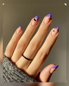 Colourful Halloween Nails, Autumn Board, Halloween Nails Diy, Simple Fall Nails, Space Nails, Cute Halloween Nails, October Nails, Halloween Nail Designs