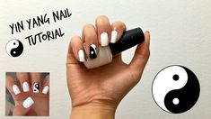 YIN YANG NAIL ART TUTORIAL (SUPER SIMPLE!!) YouTube Yin And Yang Nails, Yin Yang Nail Art, Yin Yang Nails, Nail Extensions Designs, Nail Art Simple, Extension Designs, Racun Shopee, Yin And Yang